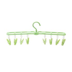 2 Pcs Foldable Portable 8 Clip Drying Hanger Travel Clothes Hanger Drying Rack