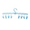 2 Pcs Foldable Drying Rack Portable 8 Clip Drying Hanger Travel Clothes Hanger