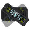 PSTY22t Passenger Car Tire Pressure Sensor 3.2-inch LCD Solar Car Digital Clock / Display Time / Date and internal temperature Battery 300 mAh