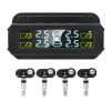PSTY22t Passenger Car Tire Pressure Sensor 3.2-inch LCD Solar Car Digital Clock / Display Time / Date and internal temperature Battery 300 mAh