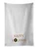 Elo Dog #1 Happy Holidays Kitchen Towel Set of 2 White Dish Towels Decorative Bathroom Hand towel for Hand, Face, Hair, Yoga, Tea, Dishcloth, 19 X 28"