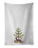 NEW Mexican Hairless Dog Xolo Christmas Tree Kitchen Towel Set of 2 White Dish Towels Decorative Bathroom Hand towel for Hand, Face, Hair, Yoga, Tea