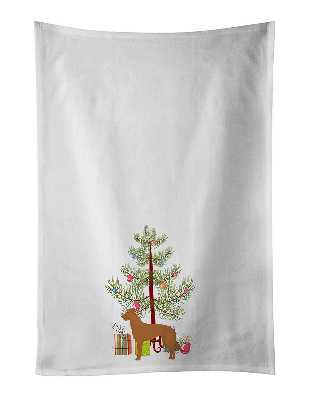 NEW Lurcher #2 Christmas Tree Kitchen Towel Set of 2 White Dish Towels Decorative Bathroom Hand towel for Hand, Face, Hair, Yoga, Tea, Dishcloth