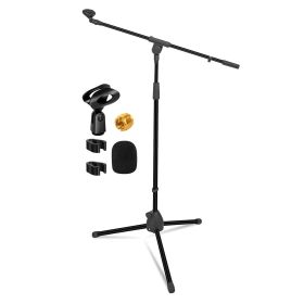 5 Core Tripod Mic Stand Floor Adjustable 18 to 72 Inches Sturdy Boom Arm Holder Microphone Stands Pedestal Para Microfono for Singing MS 080