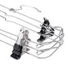 6 Tier with Chrome Finish, Space-Saving Skirt with Clips for Women's Clothes, Foldable Hangers for Pants, Towel, Scarf, Bra