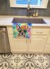 Boston Terrier Hippie Dawg Kitchen Towel Dish Cloths Guest Hand Towel Decorative Bathroom Towel for Face,Tea, Dishcloth, Kitchen and Bath