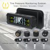 PSTY22t Passenger Car Tire Pressure Sensor 3.2-inch LCD Solar Car Digital Clock / Display Time / Date and internal temperature Battery 300 mAh