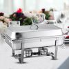 SOGA 4.5L Stainless Steel Dual Tray Chafing Dish – Buffet Food Warmer with Durable Metal Construction, Ideal for Catering, Parties, Restaurants