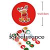 500 Pcs 8 Designs Colorful Christmas Stickers Holiday Decoration Stickers Gift Wrap Labels Stickers, 1 Roll Random Pattern