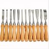 VEVOR 12-Piece Wood Lathe Chisel Set, 3.75" Blade, Woodworking & Carving Tools with Wooden Case for Furniture & Root Crafting