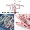 4pc Travel Clothes Hanger with Clip Portable Clothes Hanger Foldable Drying Rack