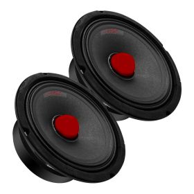 5Core 6.5 Inch Midrange Door Speaker 360W Subwoofer w Aluminum Bullet 8Ω Sub Woofer (size: 2PCS MR 6.5 BLT R 8oHM)