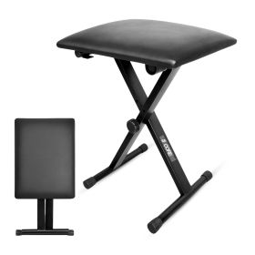 5 Core Keyboard Bench 2 Inch Padded Cushioned Piano Stool Height Adjustable 19" Guitar Seat Portable (Material Type: )
