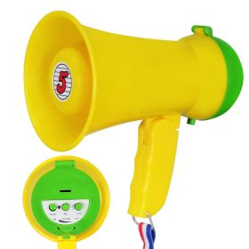 5Core Megaphone 15W Bull Horn Kids PA Speaker w 400 Yards Range Siren Lightweight Loud Mini Megafono (SKU: HW 1 YLW)