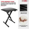 5 Core Keyboard Bench 2 Inch Padded Cushioned Piano Stool Height Adjustable 19" Guitar Seat Portable